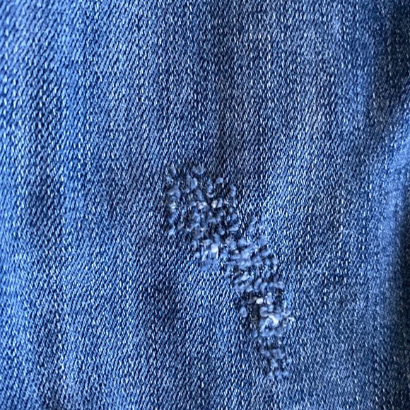 Zara Men’s 34X 25 button fly distressed jeans with bandanna accent - Picture 4 of 13